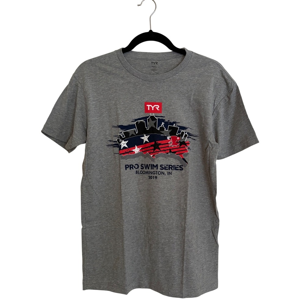 TYR Pro Swim Series 2019 Bloomington IN Heather Grey T-Shirt‎ Small NWT